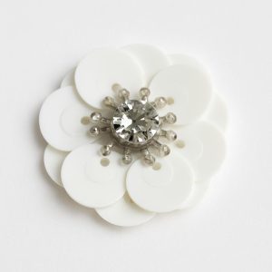 🤍 White Lace Applique Motif