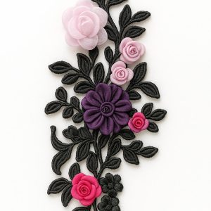 🌹 Multi-Color 3D Floral Applique Patch
