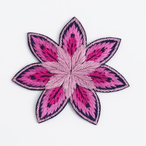 🌺 Pink Floral Embroidery Patch 🌺